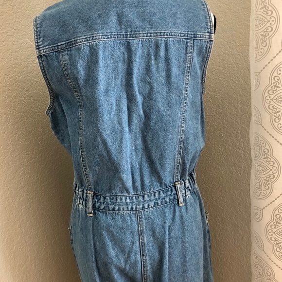 Gloria Vanderbilt Soft Blue Denim Jumpsuit Medium - Picture 6 of 7